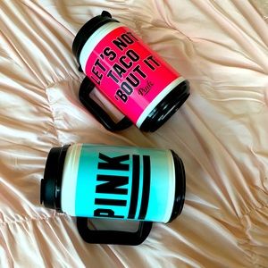 Set of 2 VS Pink travel cups